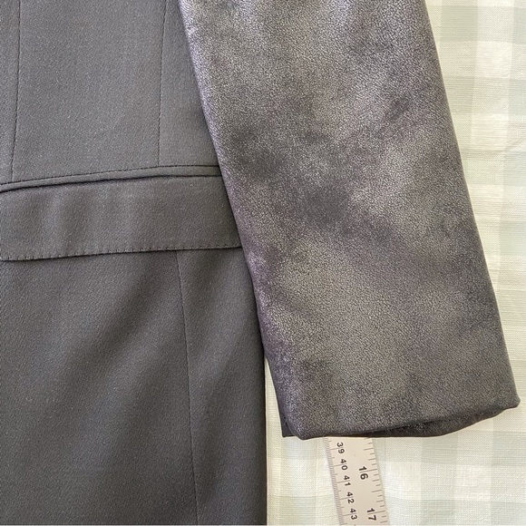 Pal zileri Lab black blazer slim fit wool blend bi-material shinny sleeve siz 54 - Picture 8 of 16